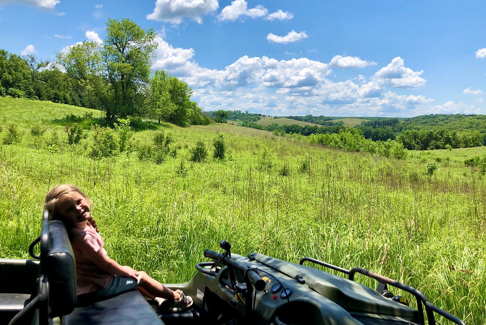 Luke's Daughter Enjoying the Tekamah Rolling Hills