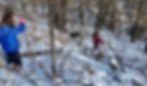 Luke's Girls Hiking Through Snow Covered Hills of Tekamah