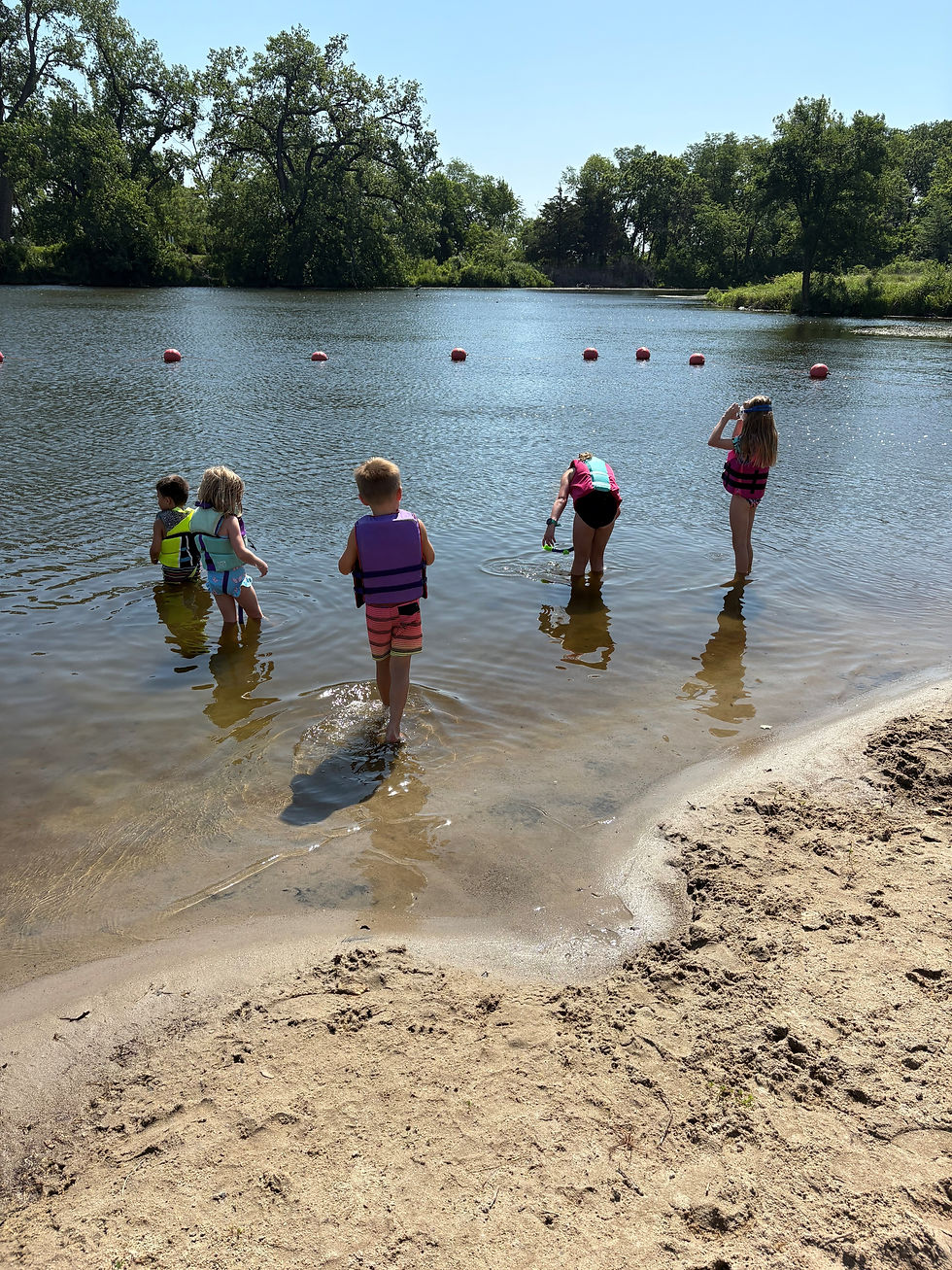 Our Kids Swimming at the Beach