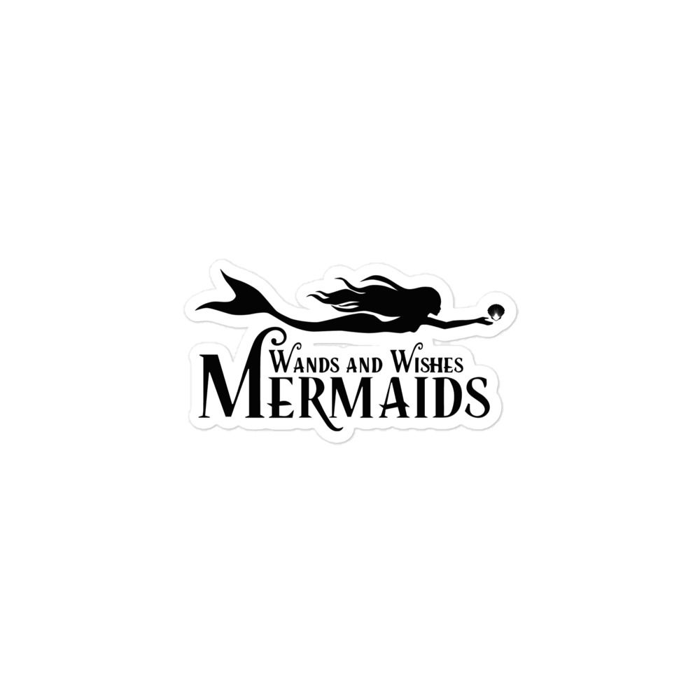 B&W WW Mermaids logo Bubble-free sticker