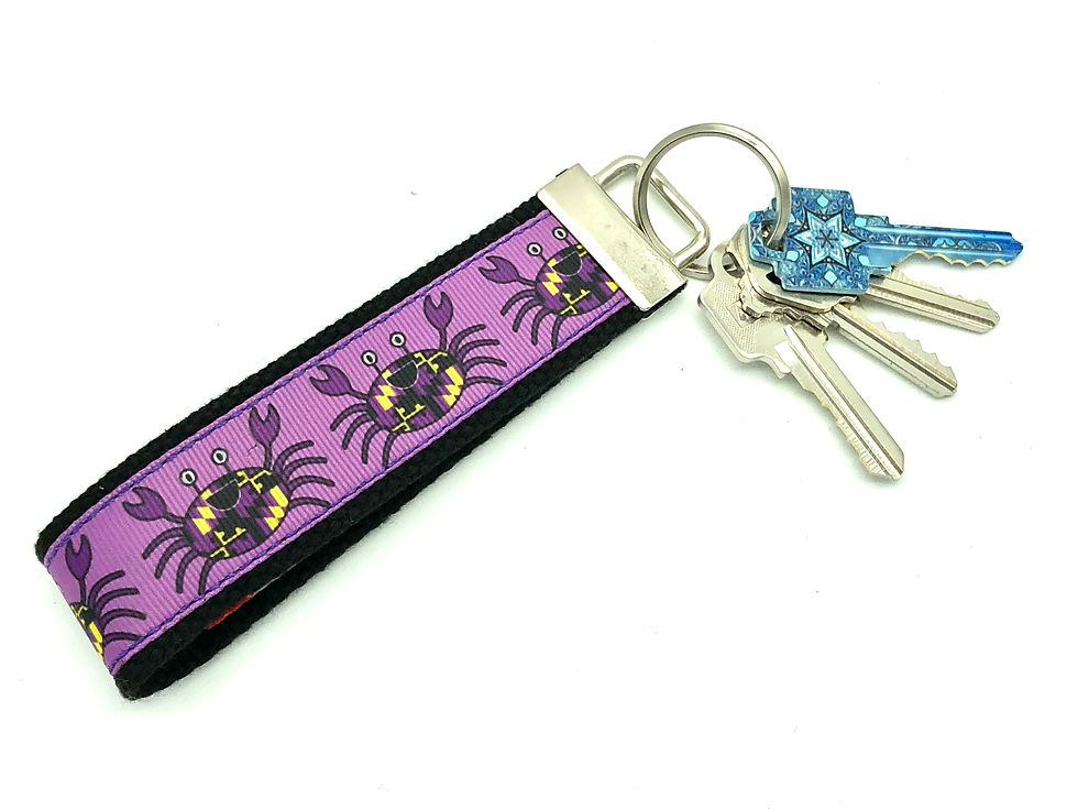 Baltimore Ravens Purple Crab wristlet Keyfob