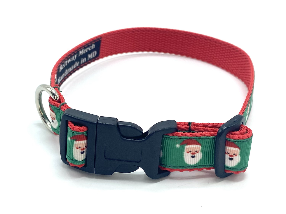Thumbnail: 3/4 inch Santa Claus Christmas Dog Collar or Leash