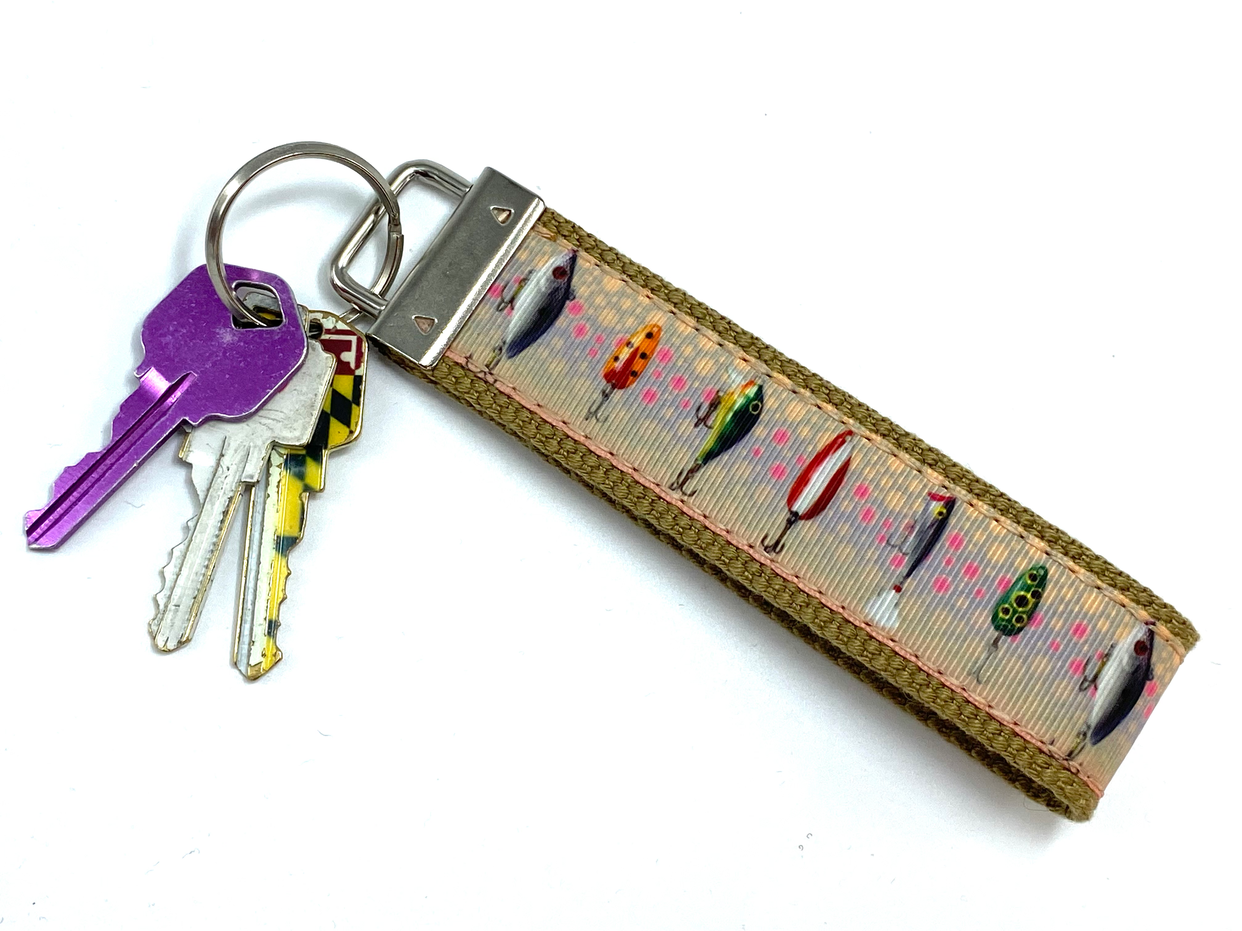 Trout Fishing Lures and Spoons Keychain