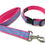 Thumbnail: 1 1/4 inch Pink Flamingo Grid Dog Collar or Leash