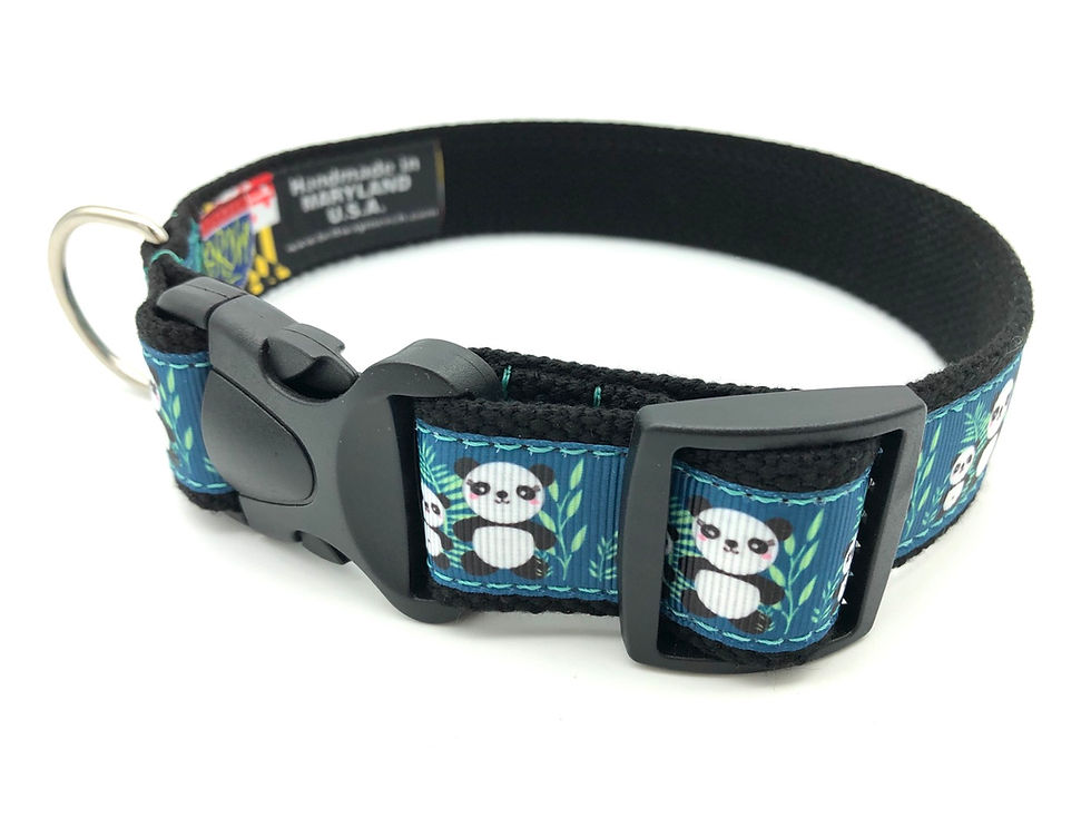 Thumbnail: 1 1/4 inch Panda Bear Dog Collar or Leash