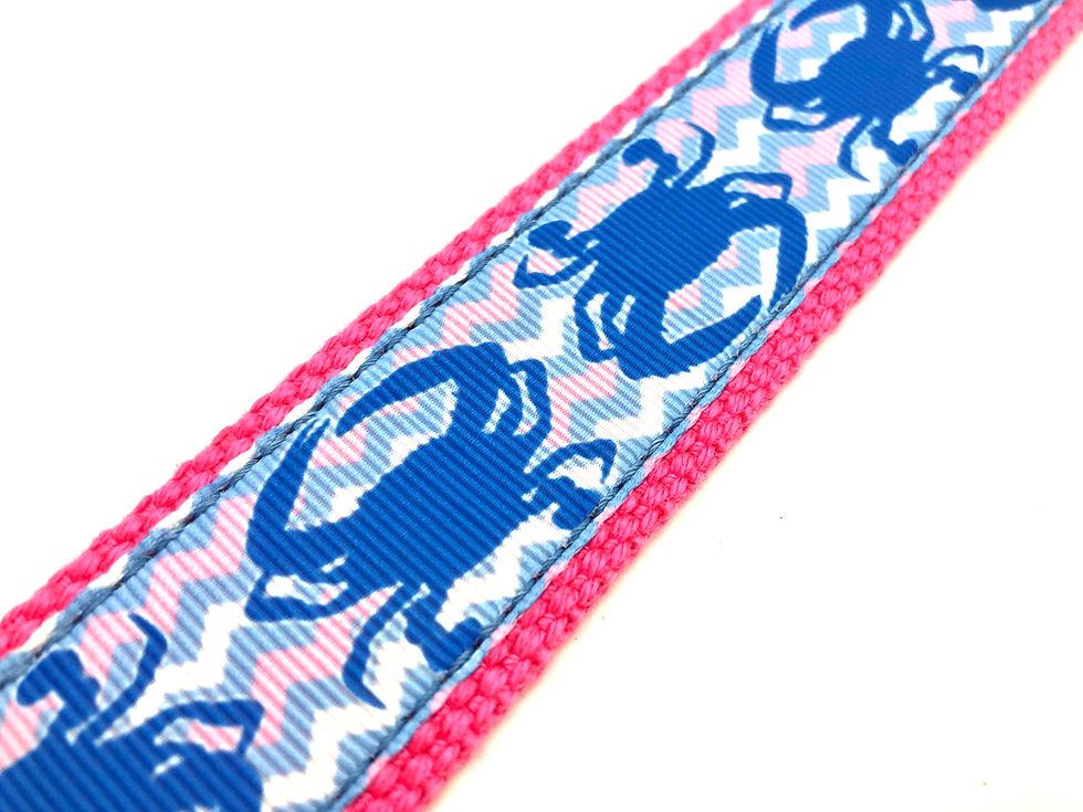 Thumbnail: Periwinkle purple chevron maryland Crab dog collar