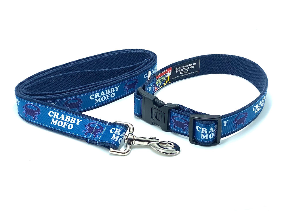 Thumbnail: 1 1/4 inch “CRABBY MOFO” Dog Collar or Leash