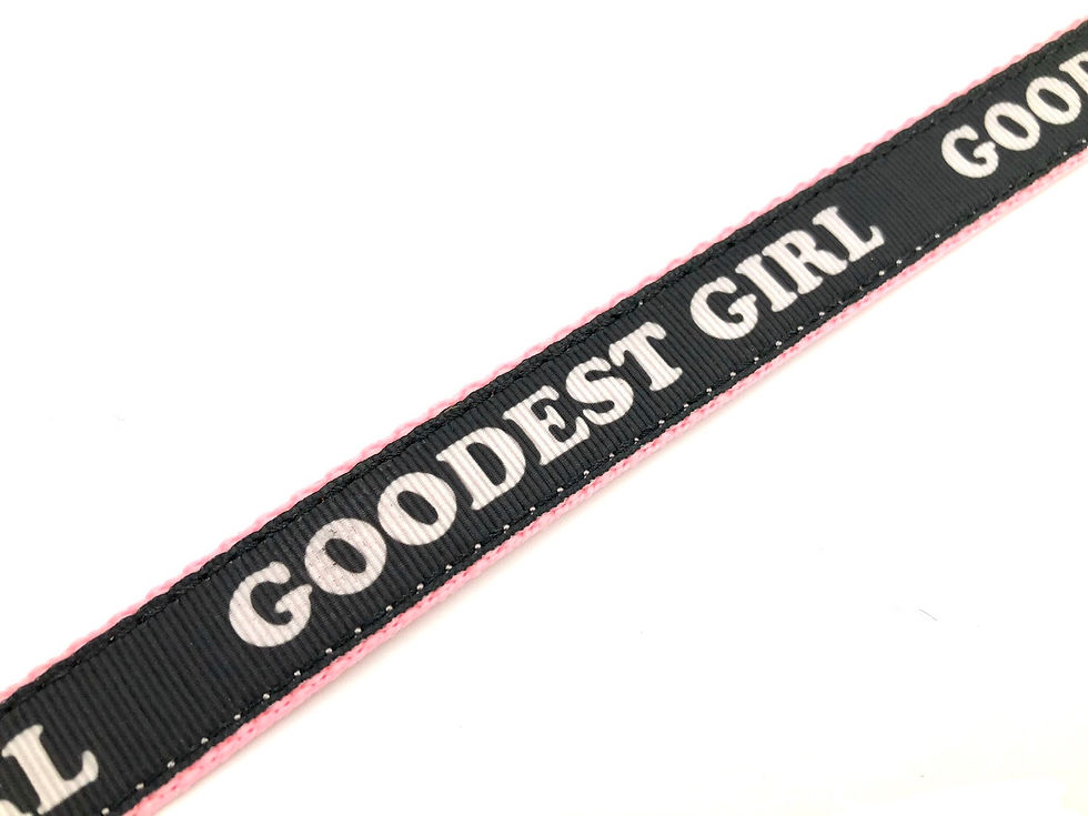Thumbnail: 3/4 inch “GOODEST GIRL” Dog Collar
