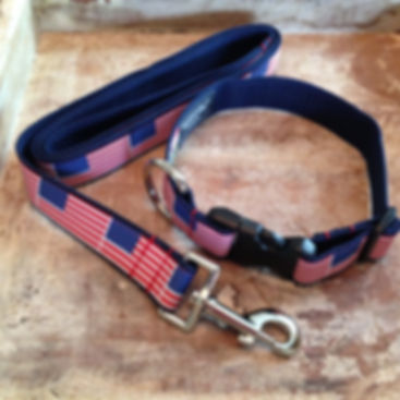 1 1/4 inch American Flag Dog Collar or Leash