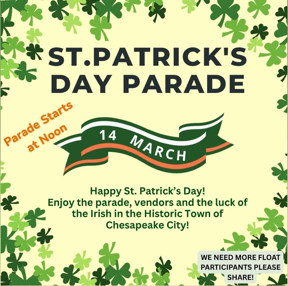 Chesapeake City St. Patrick’s Day Parade and Pub Crawl 2026
