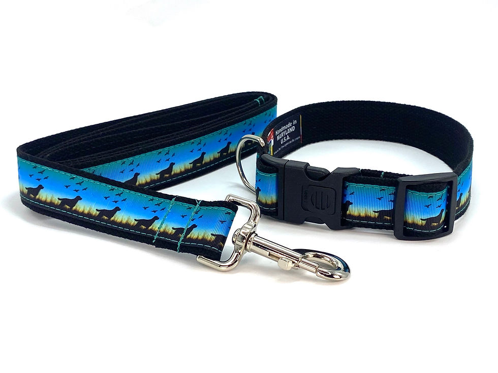 Thumbnail: 1 1/4 inch Duck Blind Retriever Dog Collar or Leash