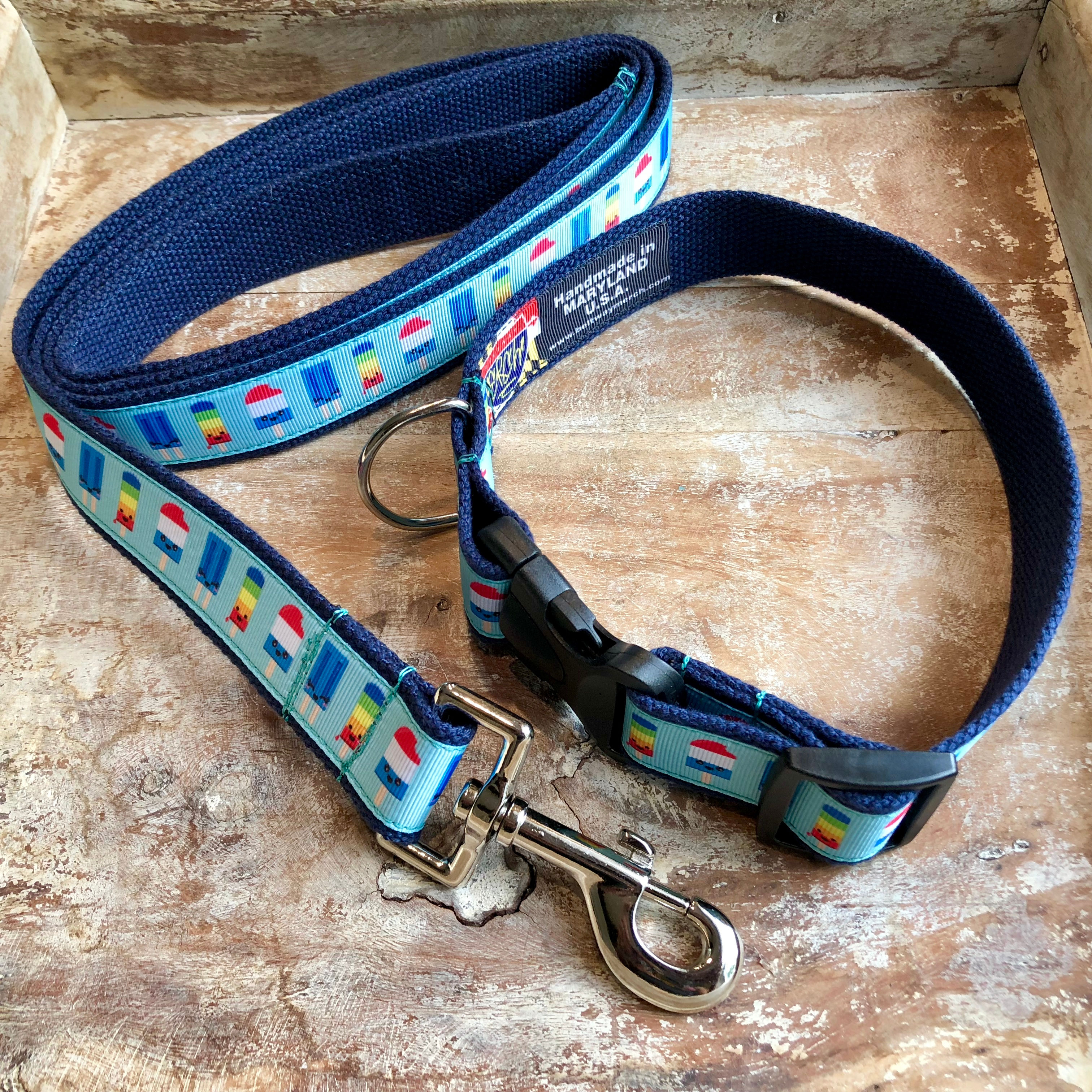 1 1/4 inch Kawaii Popsicles Dog Collar or Leash