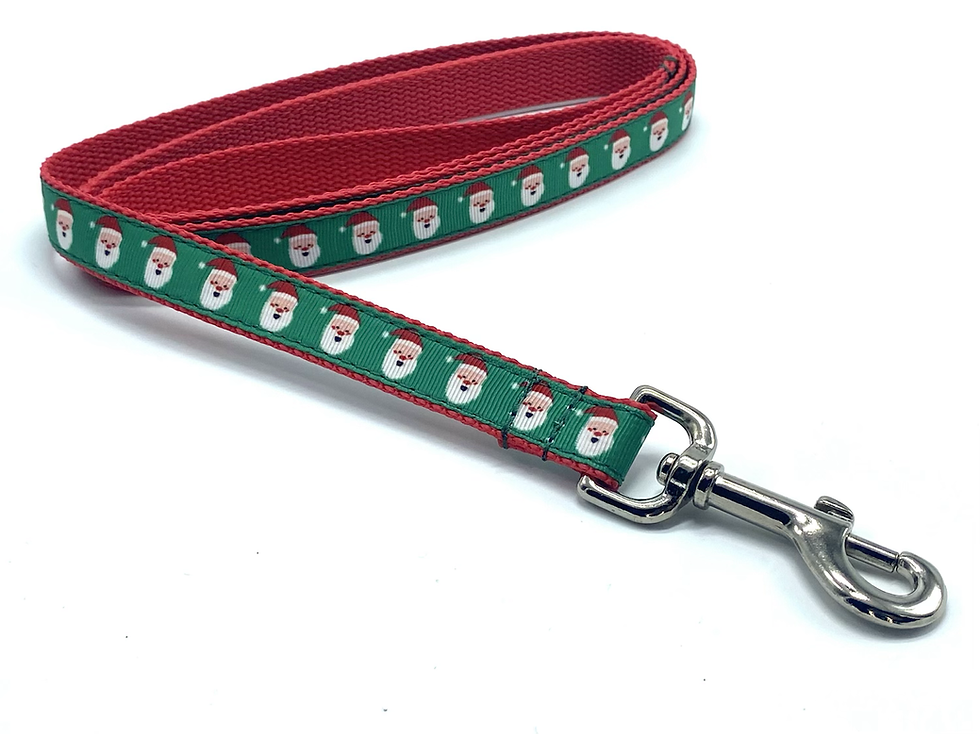 Thumbnail: 3/4 inch Santa Claus Christmas Dog Collar or Leash