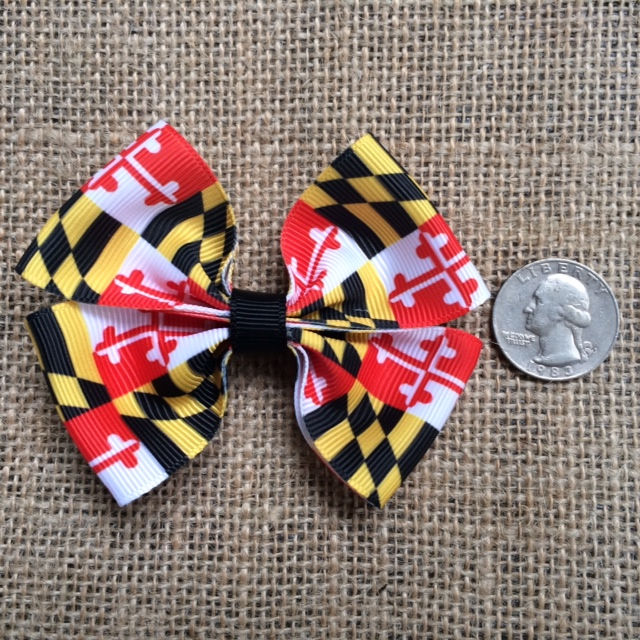 Thumbnail: Traditional Maryland Flag Hair Bow