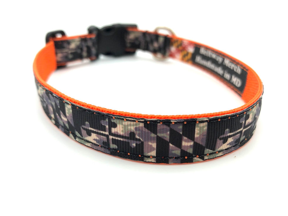 Thumbnail: 3/4 inch Camo Maryland Flag Dog Collar or Leash