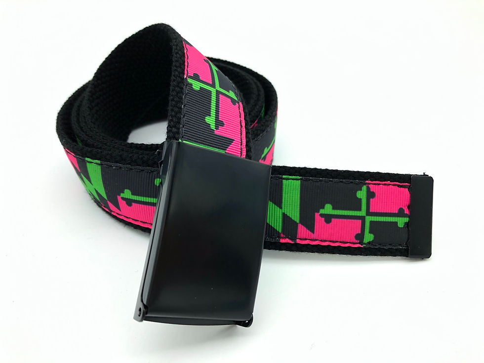 Thumbnail: Preppy Pink Maryland Flag Belt