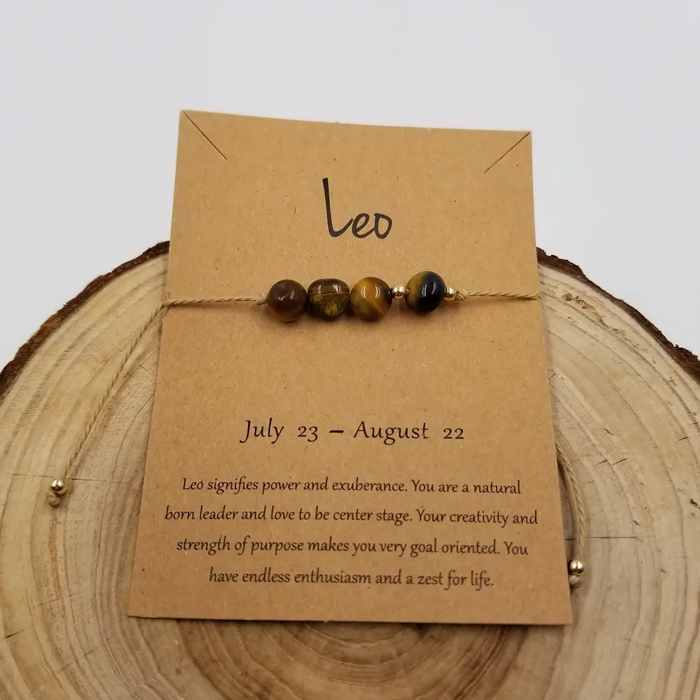 Thumbnail: Natural Stone Handwoven Constellation Bracelet with Card
