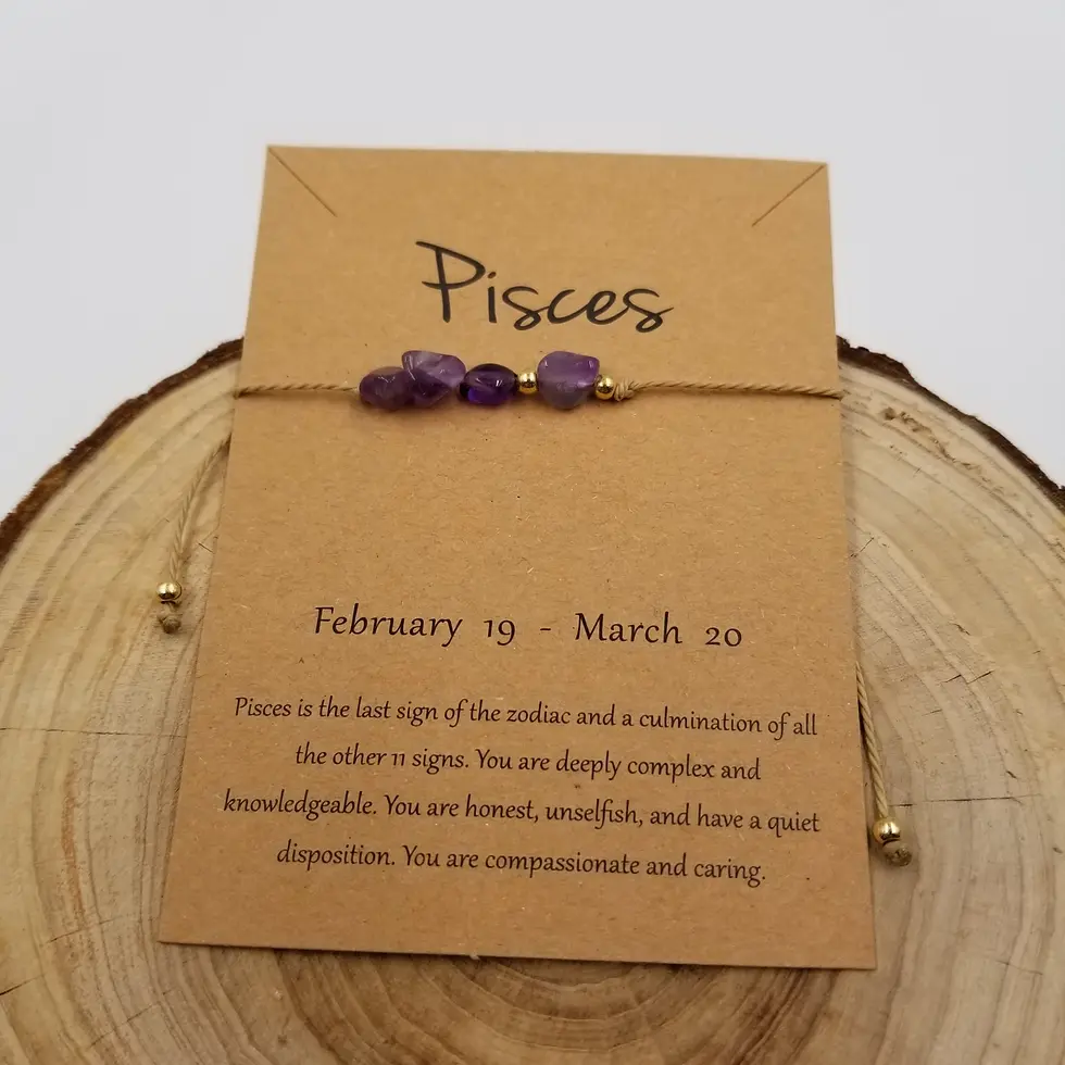 Thumbnail: Natural Stone Handwoven Constellation Bracelet with Card