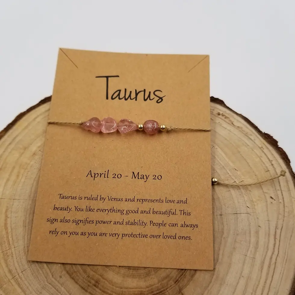 Thumbnail: Natural Stone Handwoven Constellation Bracelet with Card