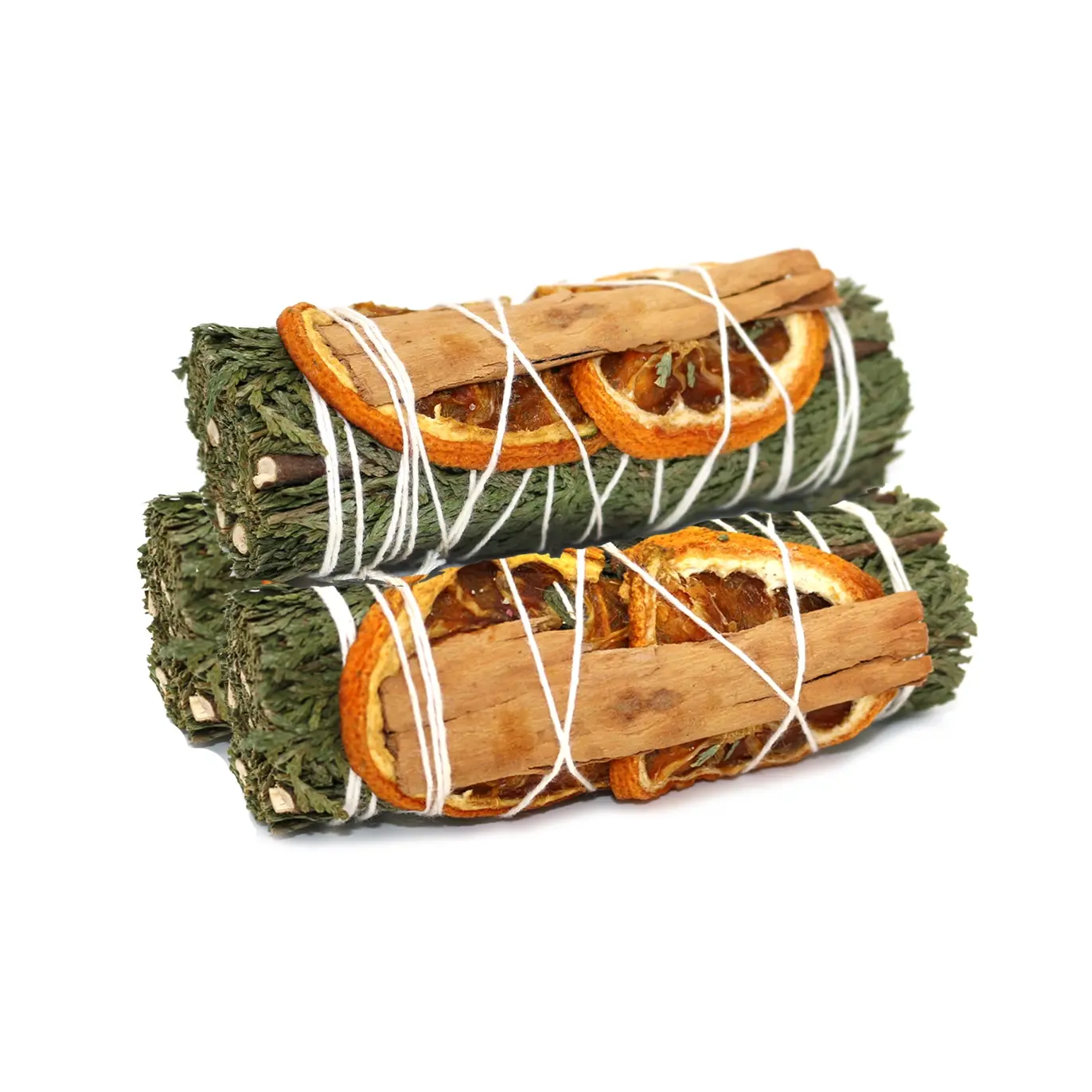 Cedar, Orange and Cinnamon Smudge Stick Bundle - 4"