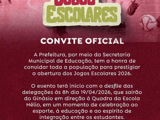 Prefeitura de Lagoa Grande realiza edição 2026 dos Jogos Escolares do município