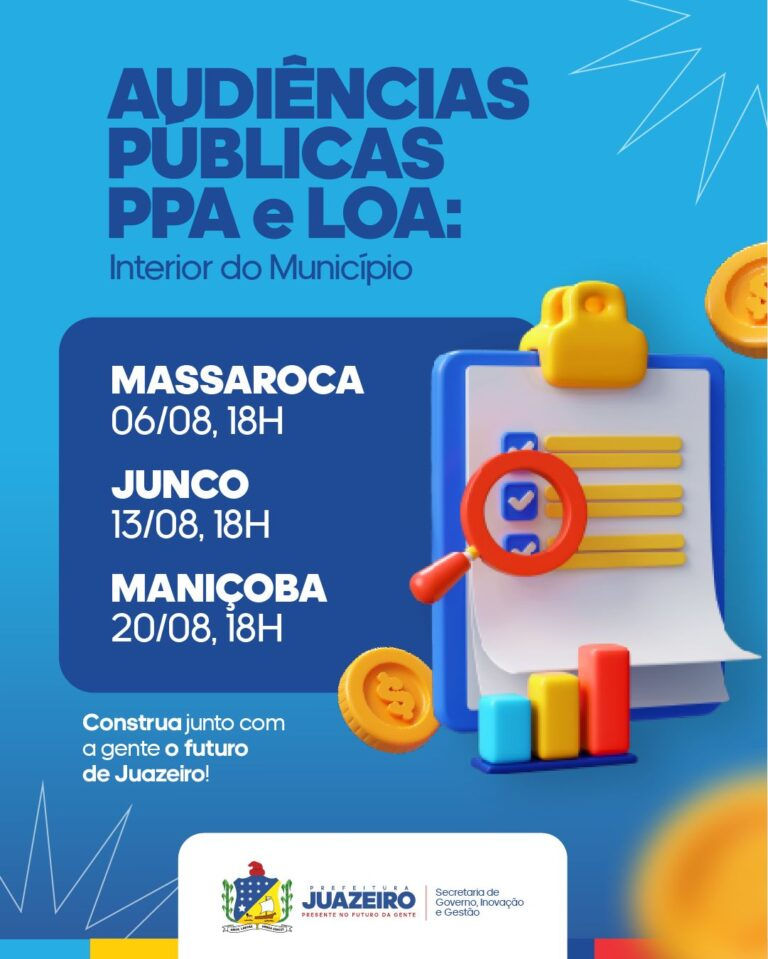 Juazeiro leva audiências do PPA e LOA aos distritos e amplia participação popular