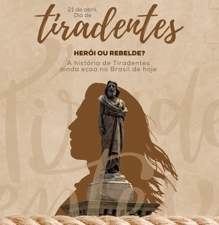 Tiradentes, mártir da Inconfidência Mineira, foi enforcado em 21 de abril de 1792. Hoje é símbolo da liberdade e patrono da nação brasileira.