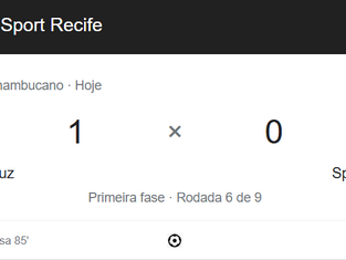 Santa Cruz vence o Sport e assume a liderança do Pernambucano!
