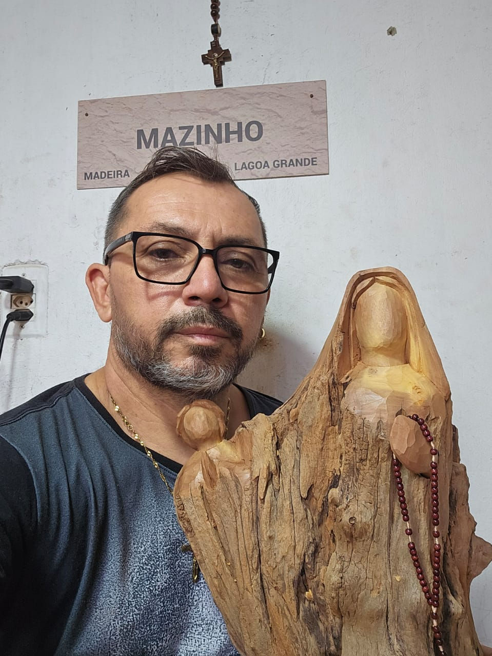 Mestre Mazinho, de Lagoa Grande, é premiado no 9º Salão de Arte Popular Religiosa da Fenearte 2025