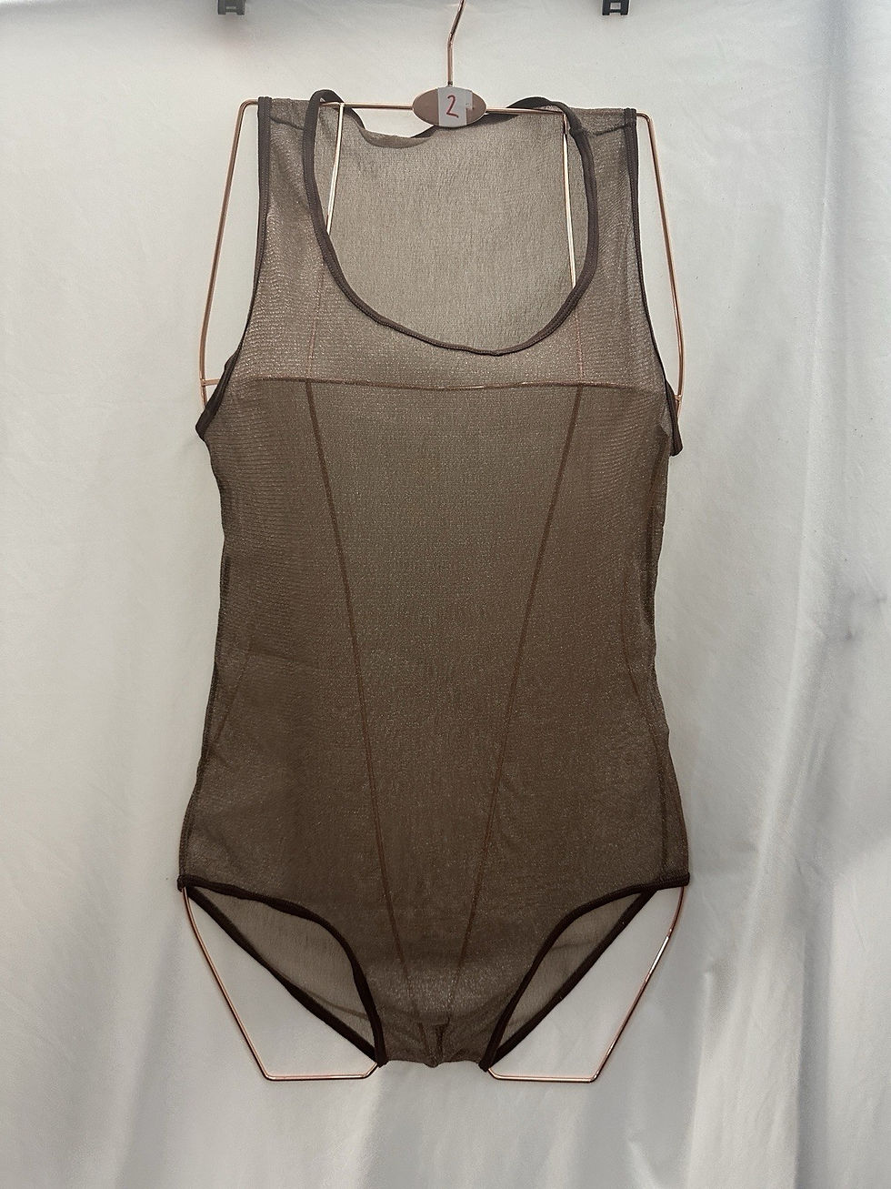 Thumbnail: One Piece Leotard Sleeveless Lingerie Bodysuit Size M