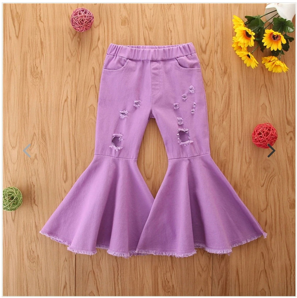Girls Bell Bottom Jeans 