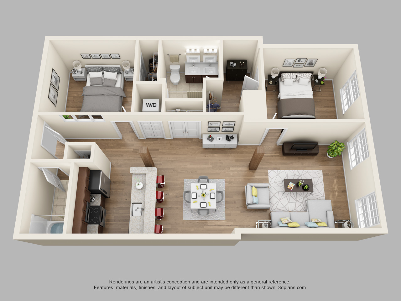 2 Bedroom 2 Bath | thetilleylofts