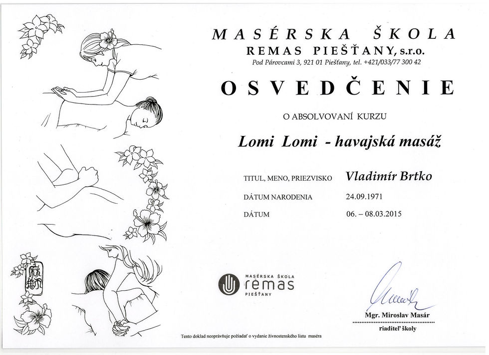 Lomi Lomi - Havajská masáž