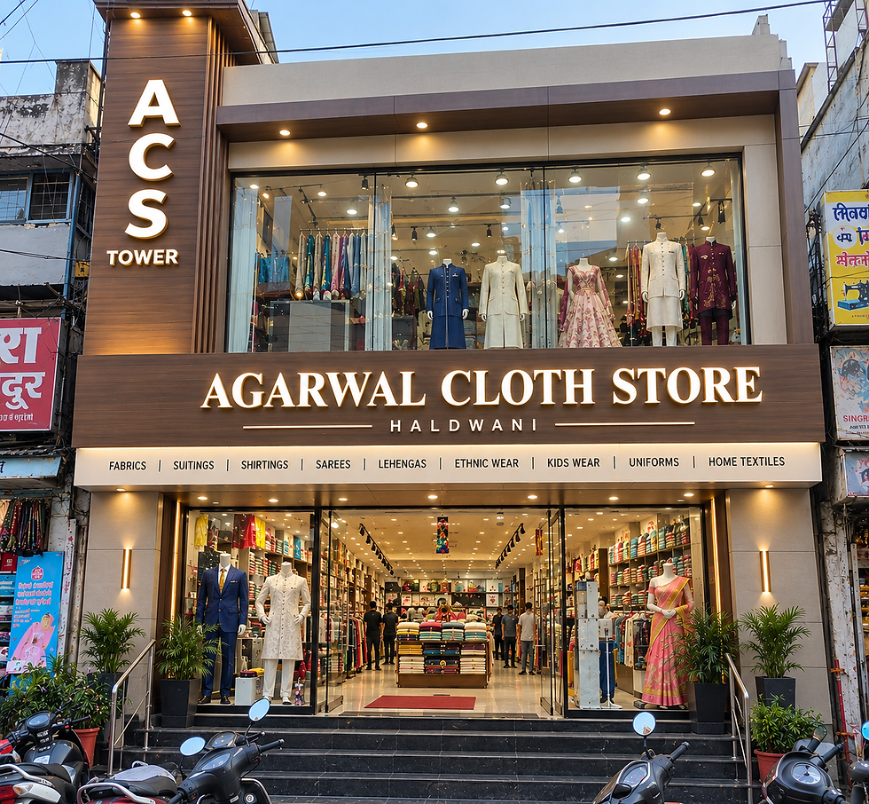 Agarwal Cloth Store Facade, Haldwani.png