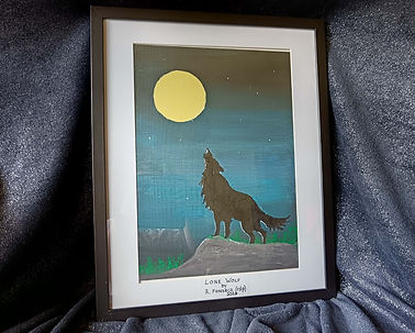 Painting on Canvas, Lone Wolf