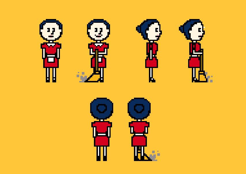 Cleaning lady design