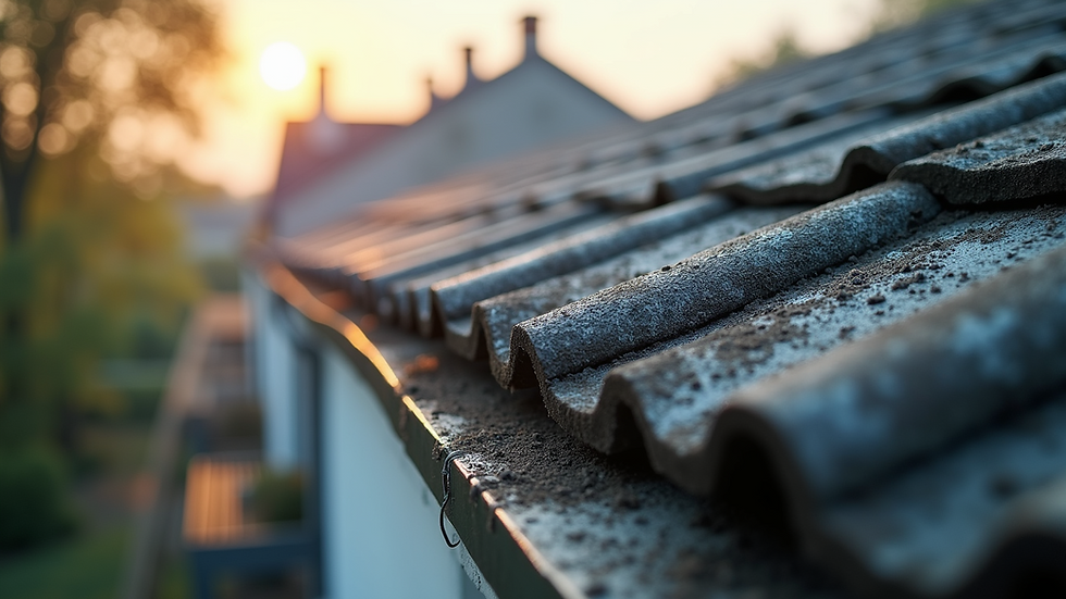 Close-up view of a roof with a rejuvenation treatment applied