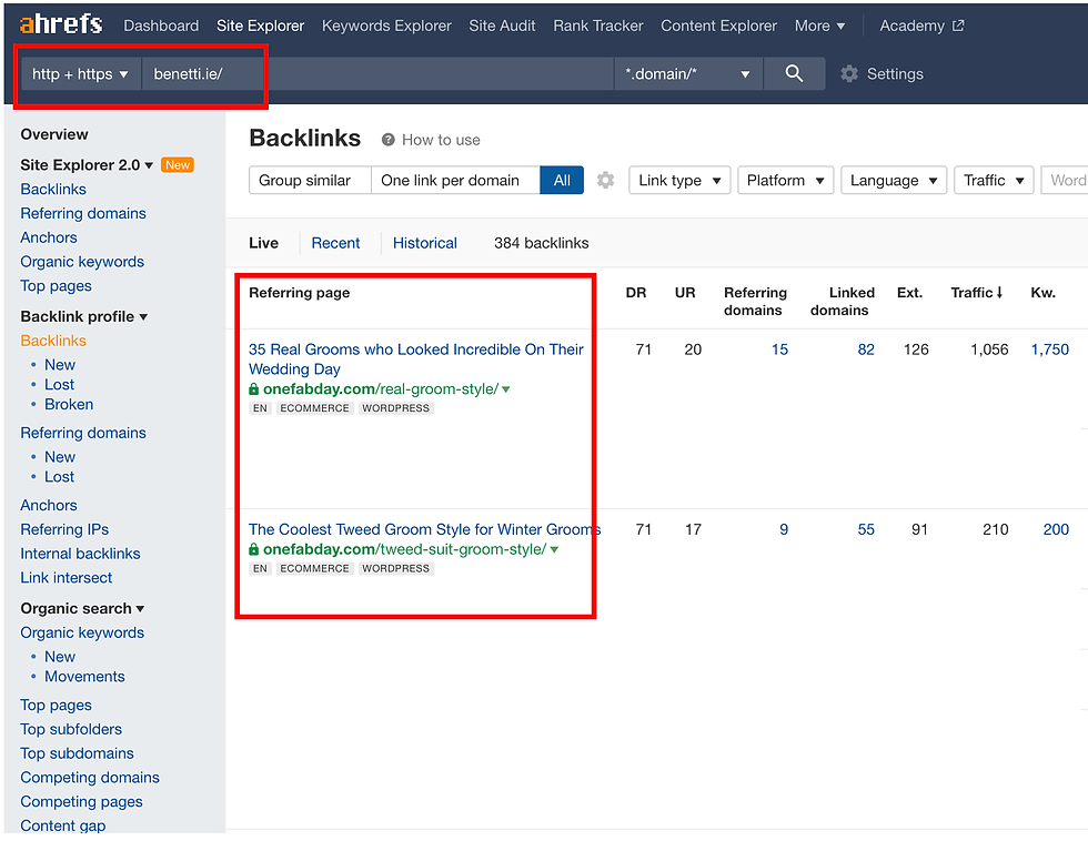 backlink audit by RJ MTM