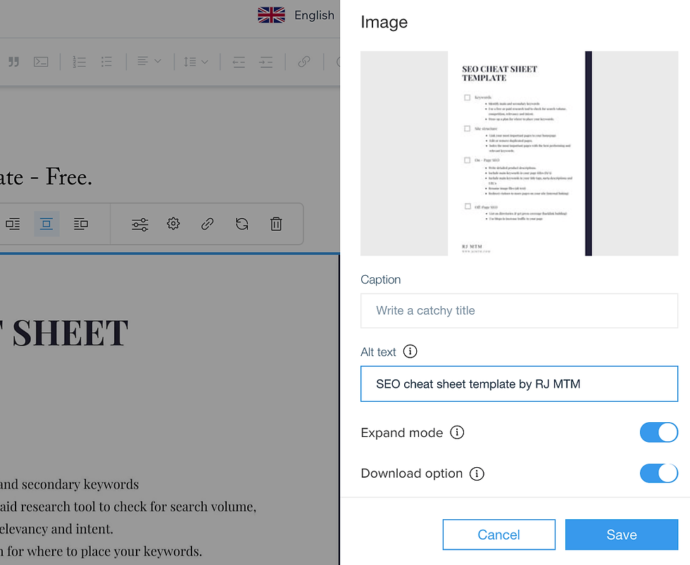 What is Alt text in Wix by RJ MTM