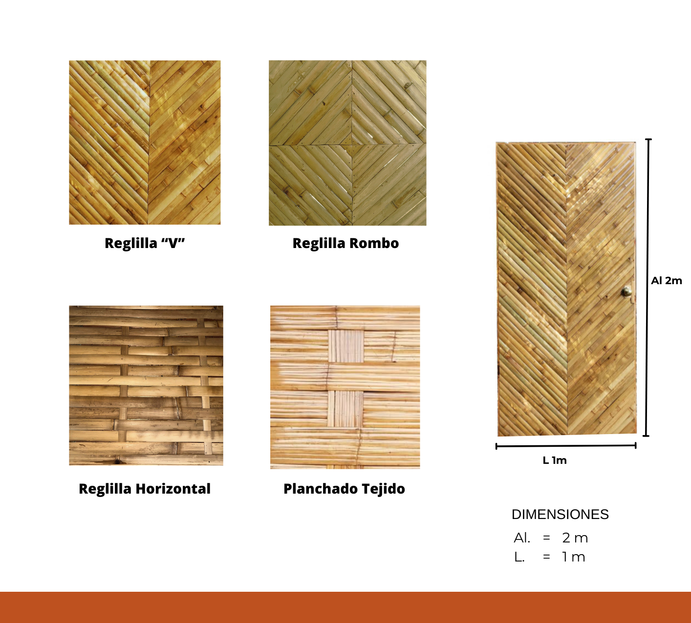 Puertas a base de bambú