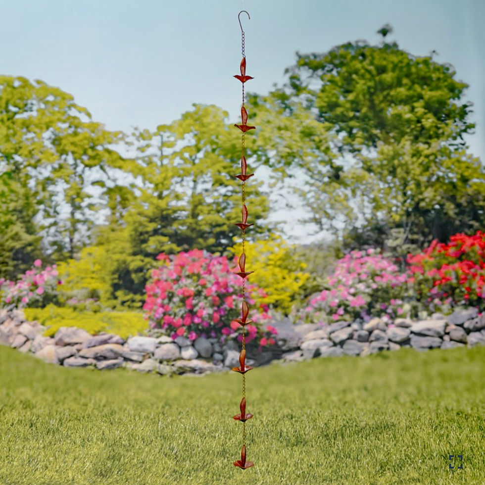 Thumbnail: 76.5" Long Iron Mushroom Rain Chain