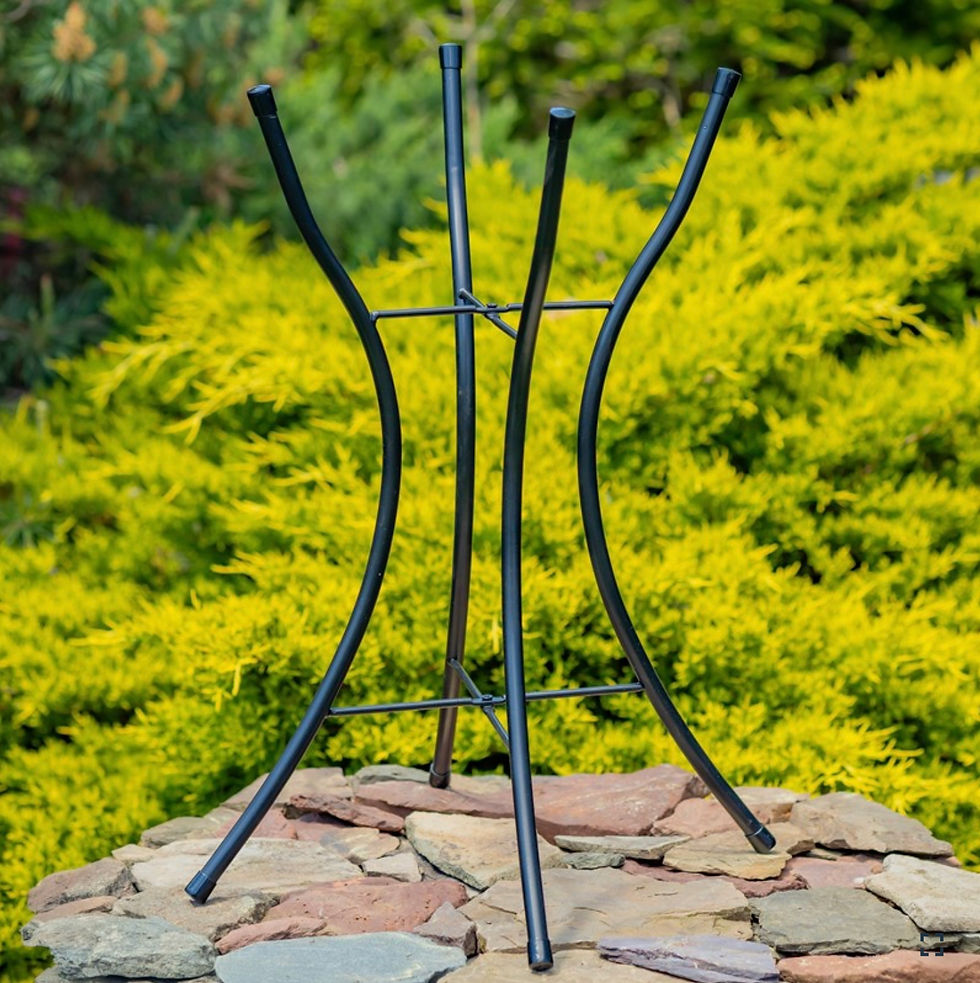 Thumbnail: 18" Glass Bowl Birdbath With Metal Stand, Metal Stand Alone