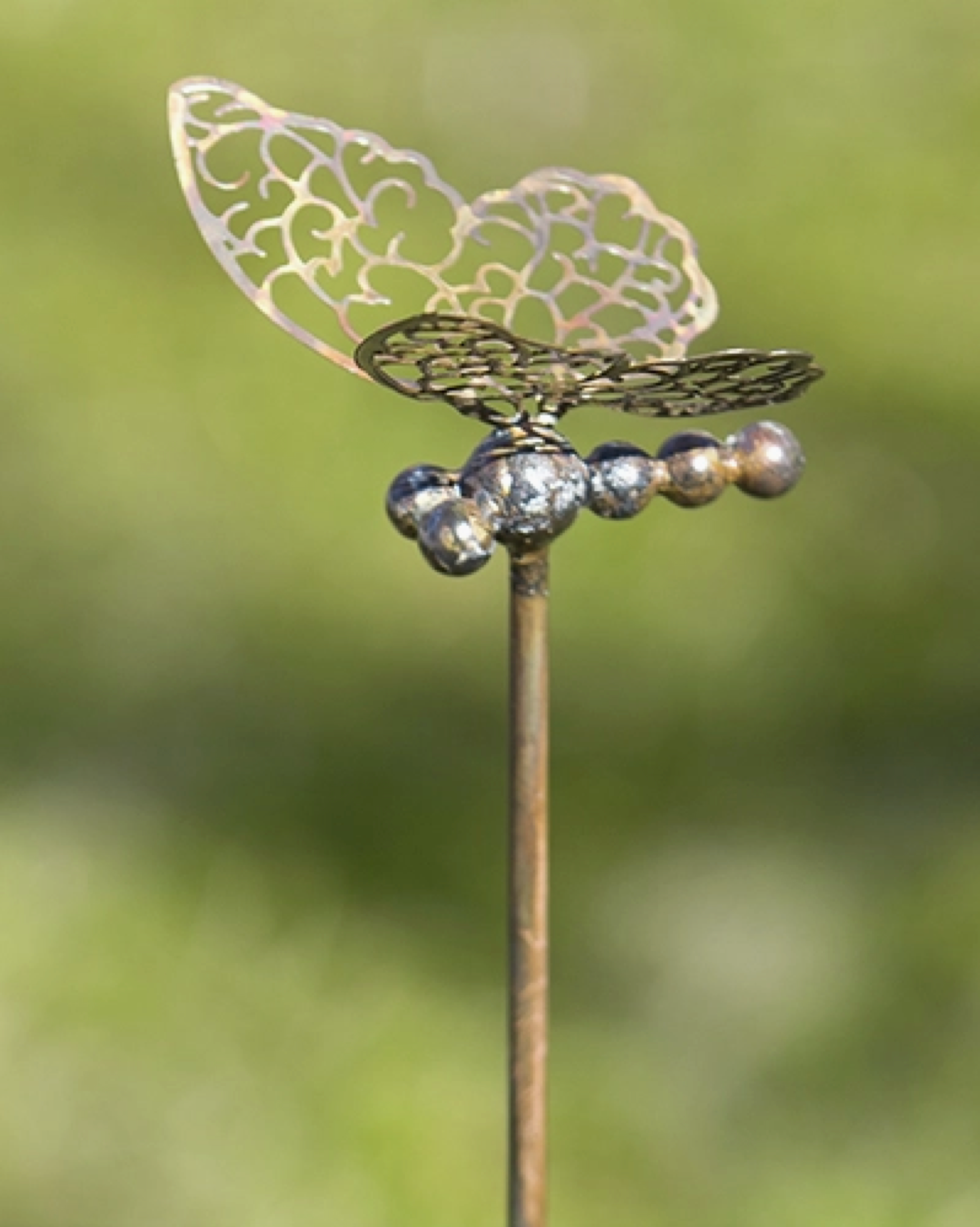 Flamed Openwork Butterfly Garden Stake