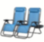 Thumbnail: Zero Gravity Lounge Chair Recliners w/Pillows and Cup Holder