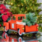 Red Metal Truck Decoration, 18"