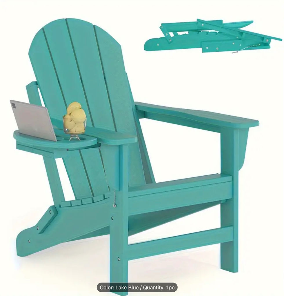 Thumbnail: Folding Adirondack Chairs with Cupholder