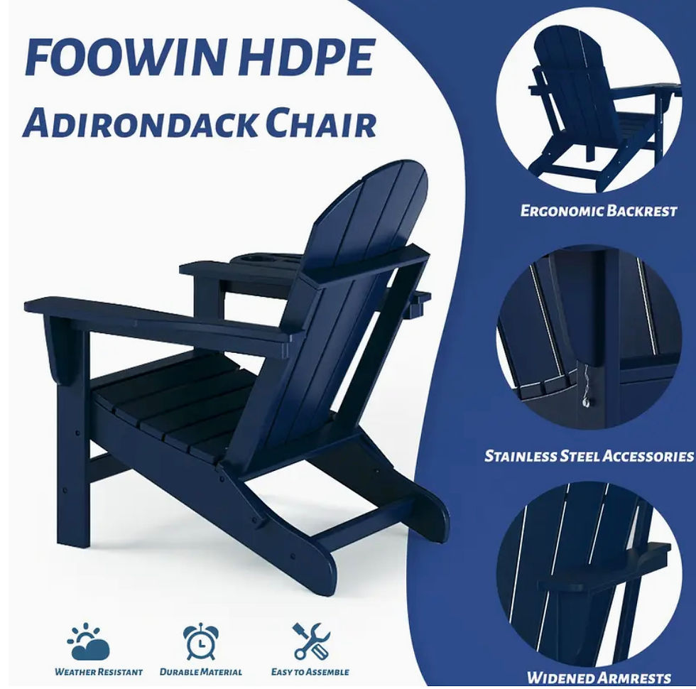 Thumbnail: Folding Adirondack Chairs with Cupholder