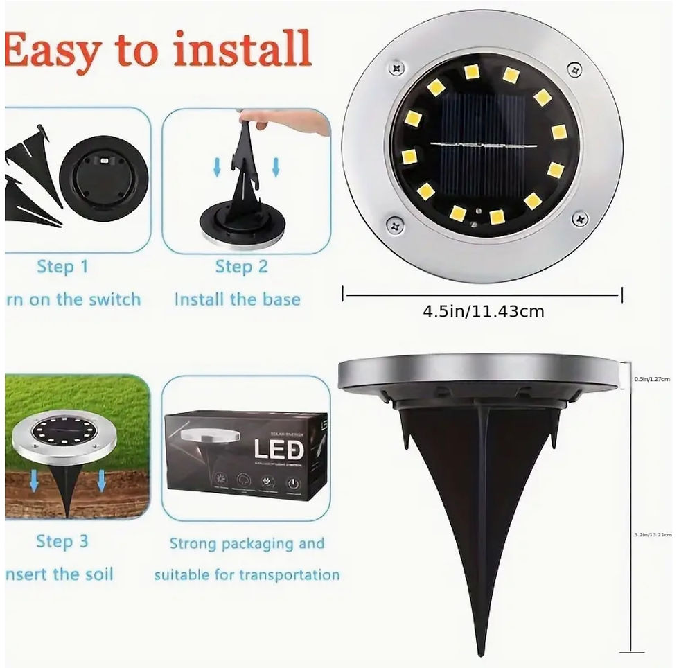 Thumbnail: Solar Ground Lights, 12 Pack