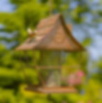 Thumbnail: Metal Hanging Bird Feeder with Toadstool & Bell Accents