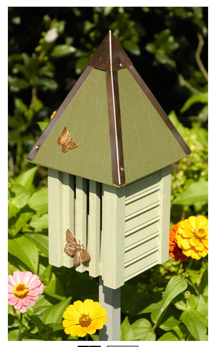 Heartwood Flutterbye House & Pole, Celery